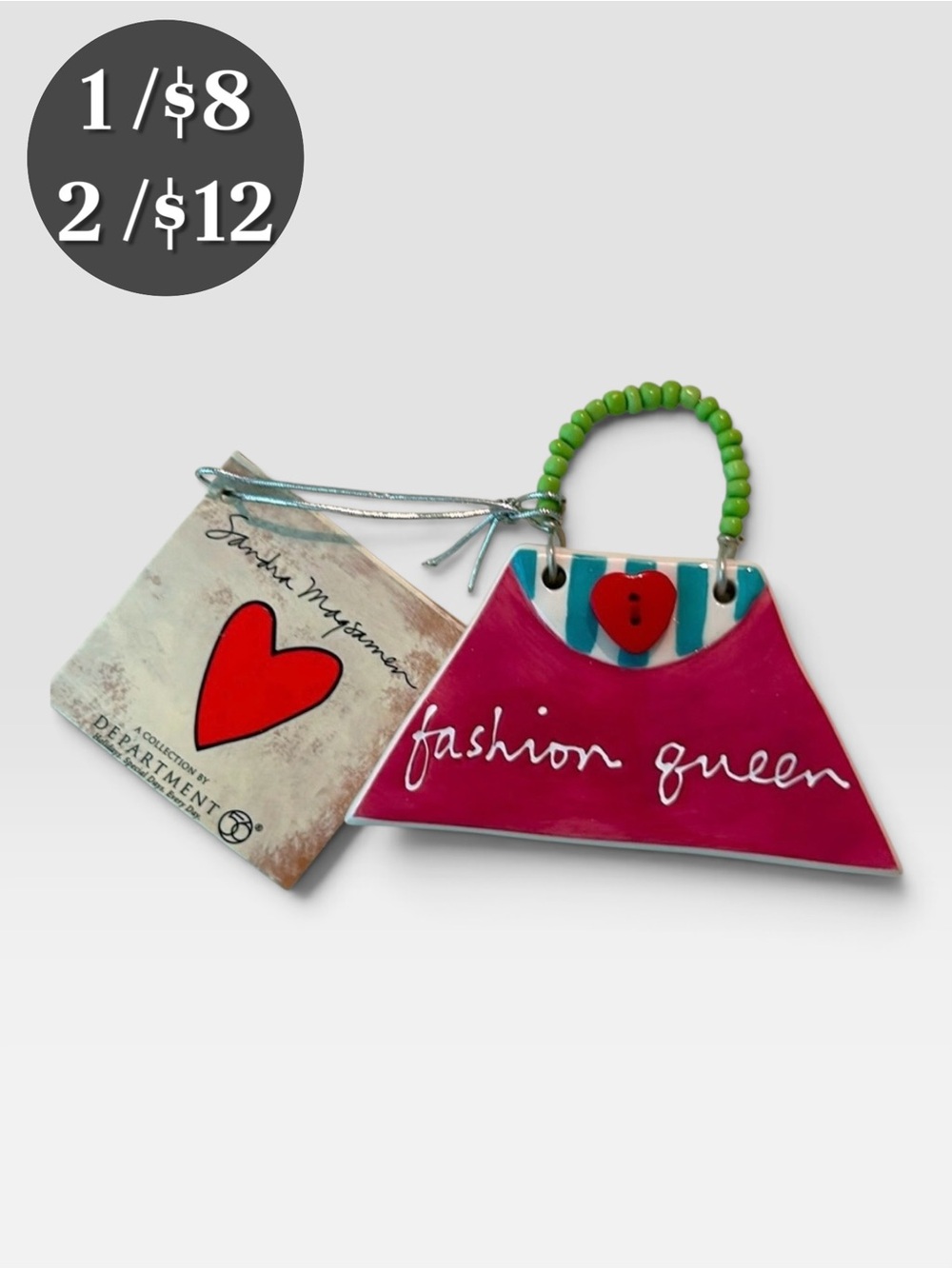 🪅 🆕 Sandra Magsamen by Dept 56 “Fashion Queen” Ceramic Plaque/Ornament.